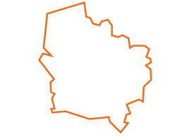 Map tracé orange et blanc de l'haut de France - Fédération des CSFC