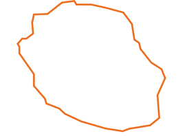 Map tracé orange et blanc de lles de France - Fédération des CSFC