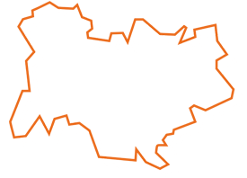 Map tracé orange et blanc de l'auvergne - Fédération des CSFC